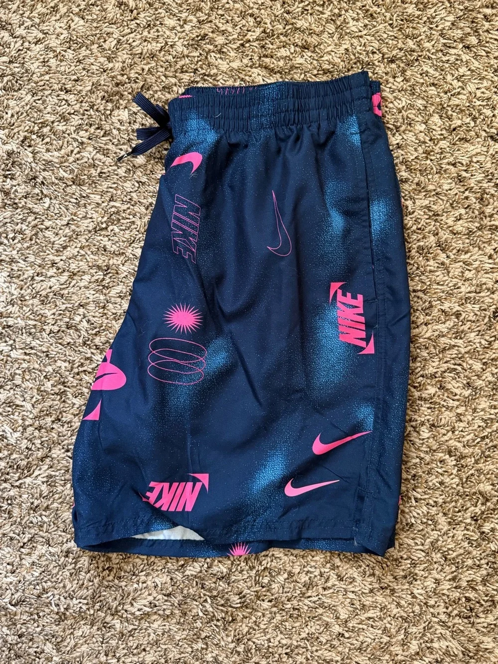 Nike Navy volley swim shorts